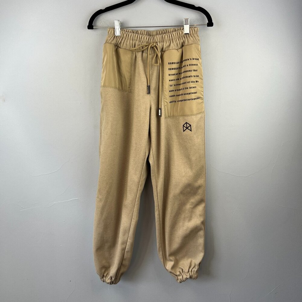 RawGear Mens Tan Joggers Size S‎ Gym Fitness Unique